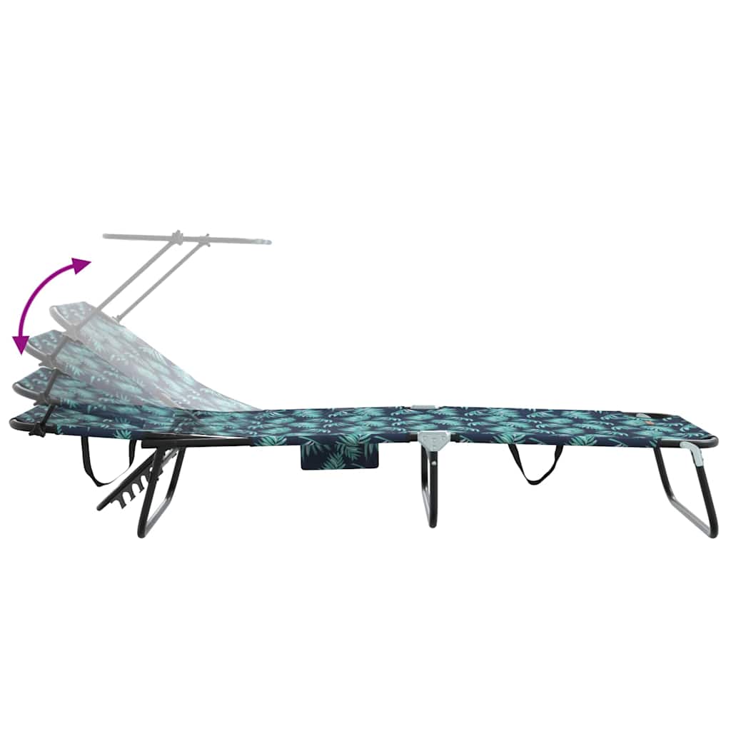 Sklopiva ležaljka za sunčanje 2 pcs Šareni 190 x 57 x 81 cm