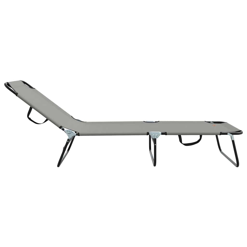 Sklopiva ležaljka za sunčanje Siva 188 x 57 x 86,5 cm Poliester