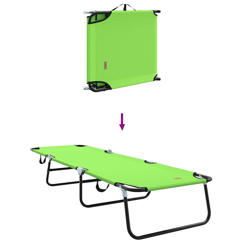Sklopiva ležaljka za sunčanje 2 pcs Zelena 188 x 57 x 86,5 cm
