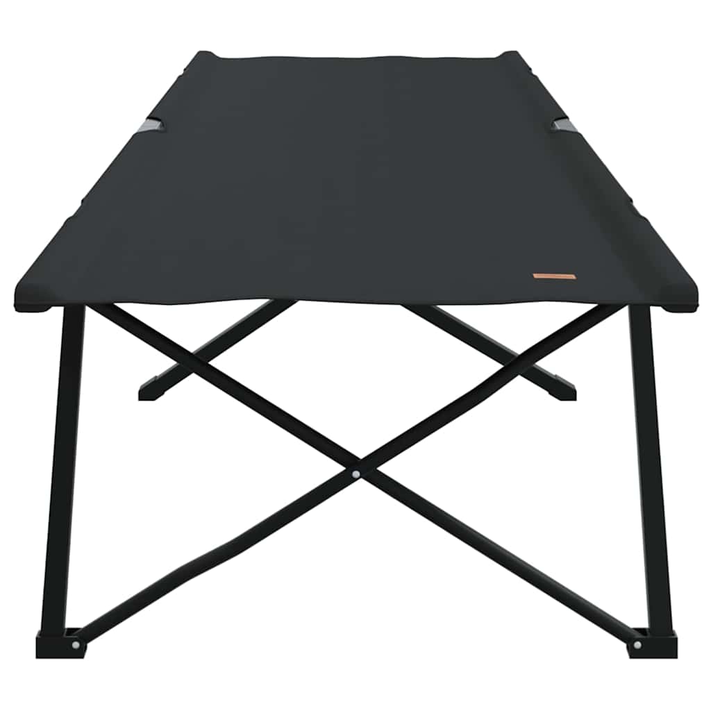 Sklopivi kamperski krevet 2 pcs Crna 206 x 76 x 74 cm