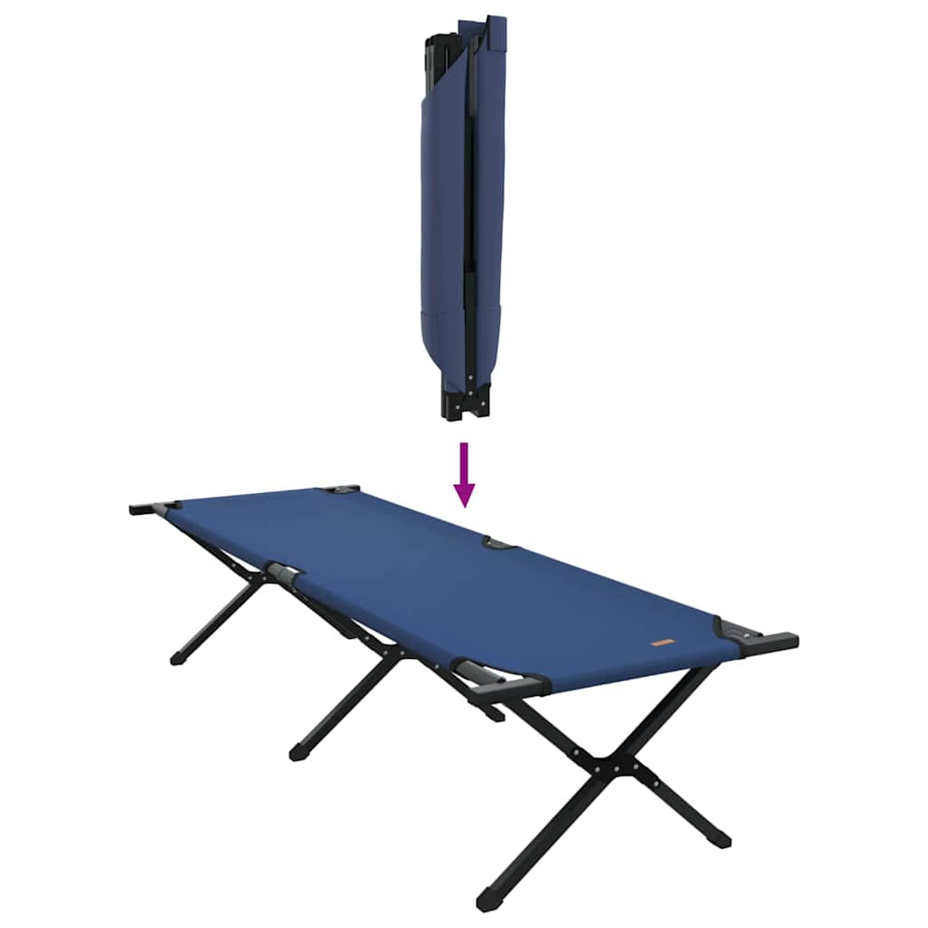 Sklopivi kamperski krevet 2 pcs Plava 193 x 69 x 45 cm