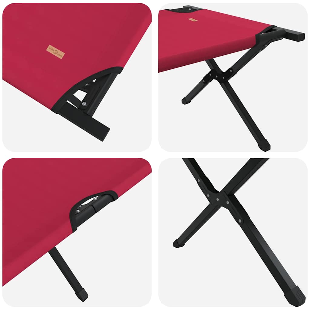 Sklopivi kamperski krevet 2 pcs Crvena 193 x 69 x 45 cm