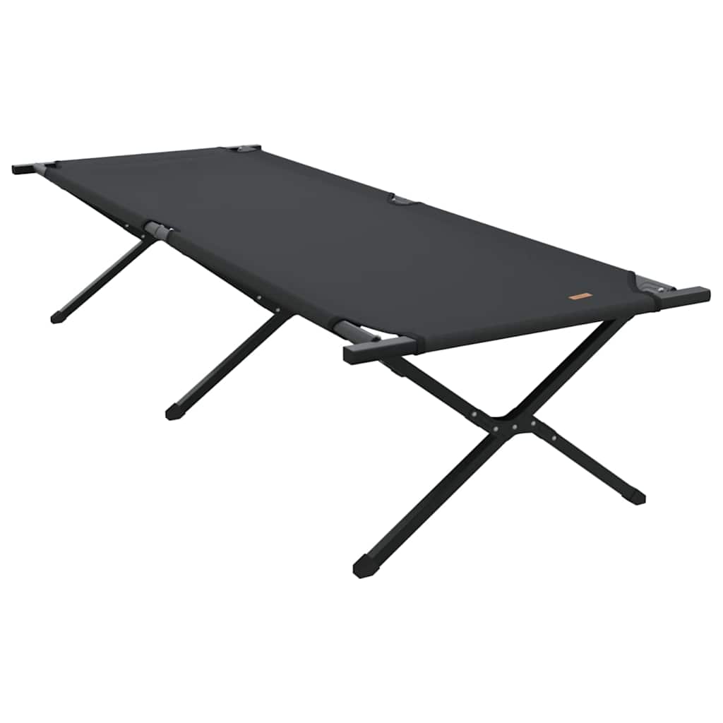 Sklopivi kamperski krevet Crna 210 x 80 x 46 cm Oxford tkanina