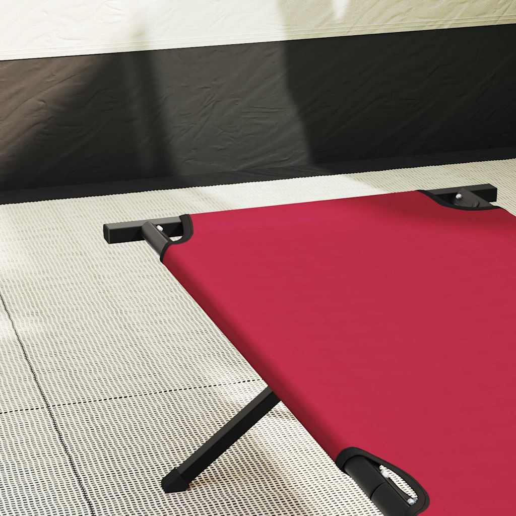 Sklopivi kamperski krevet Crvena 210 x 80 x 46 cm