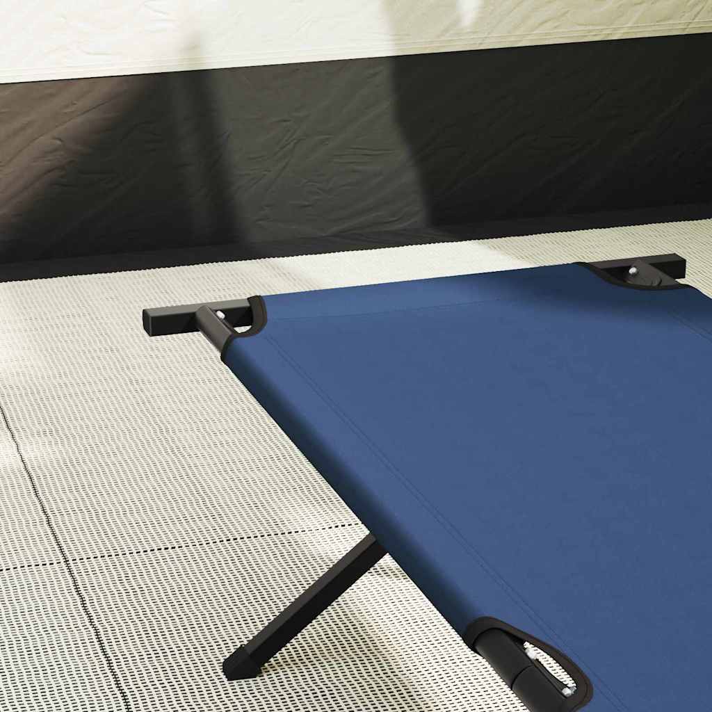Sklopivi kamperski krevet 2 pcs Plava 210 x 80 x 46 cm