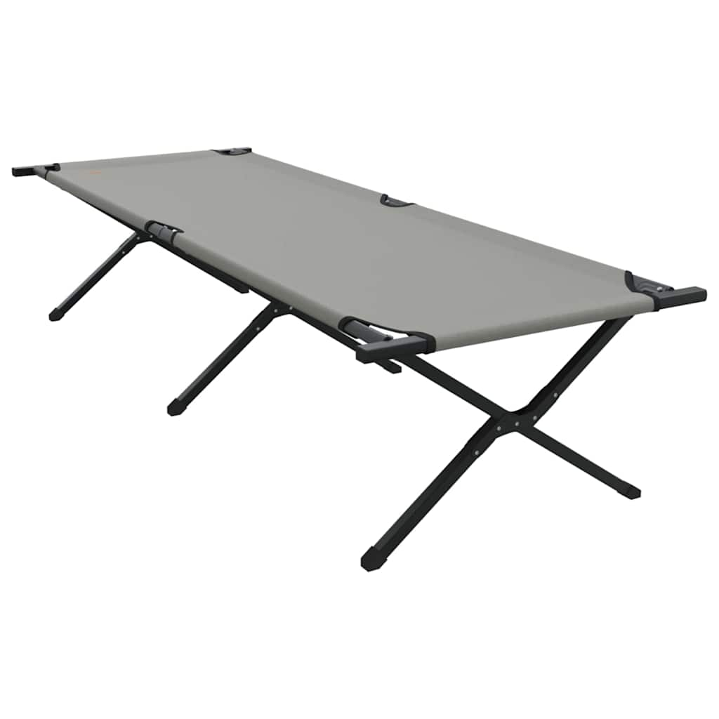 Sklopivi kamperski krevet 2 pcs Siva 210 x 80 x 46 cm