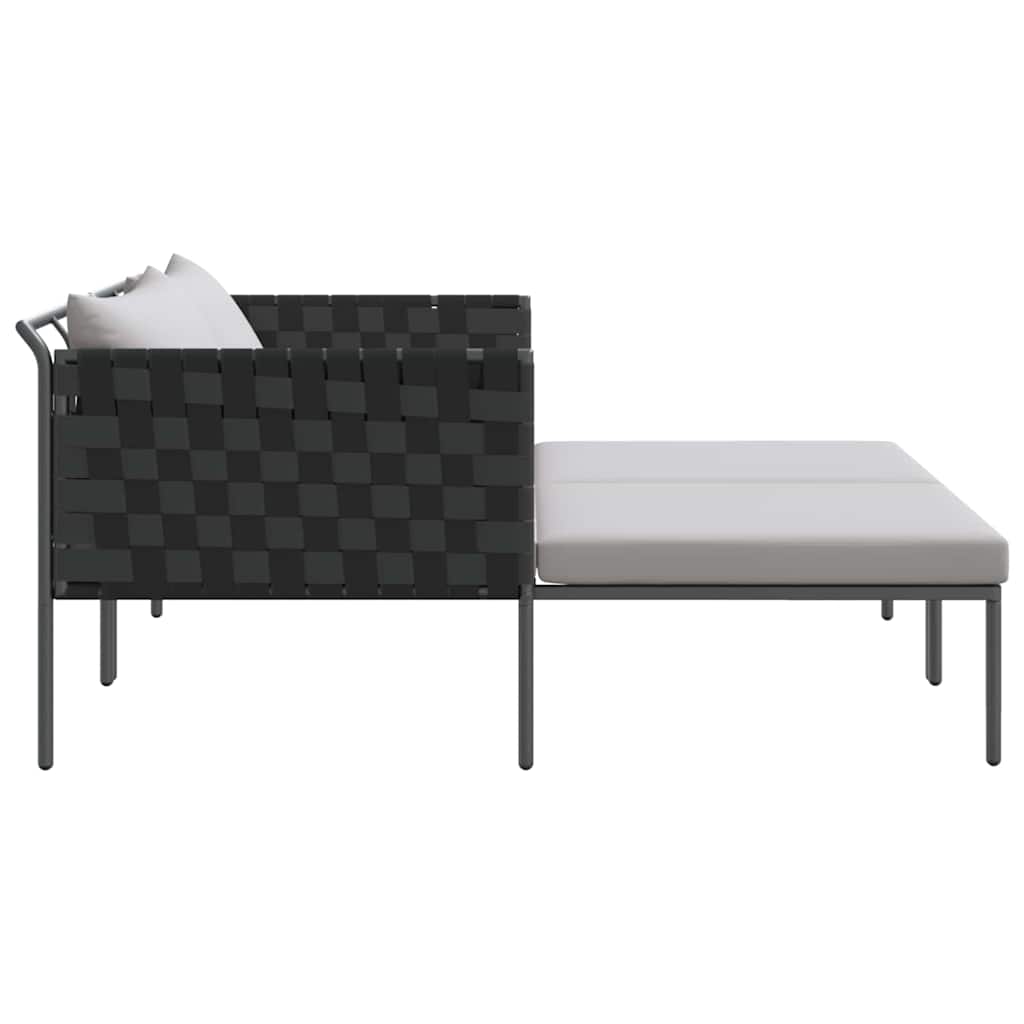 Ležaljka na suncu s jastukom Antracit 153 x 115 x 69.5 cm