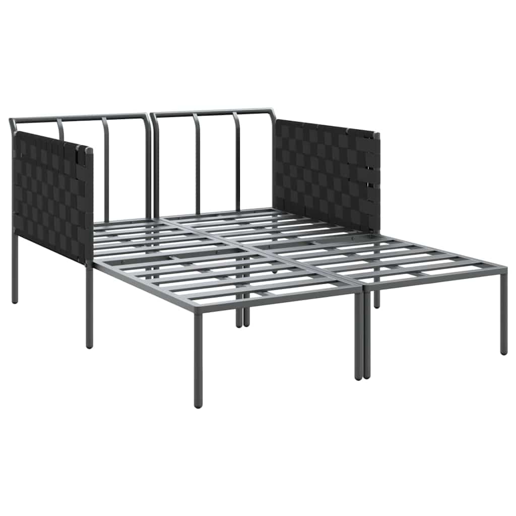 Ležaljka na suncu s jastukom Antracit 153 x 115 x 69.5 cm