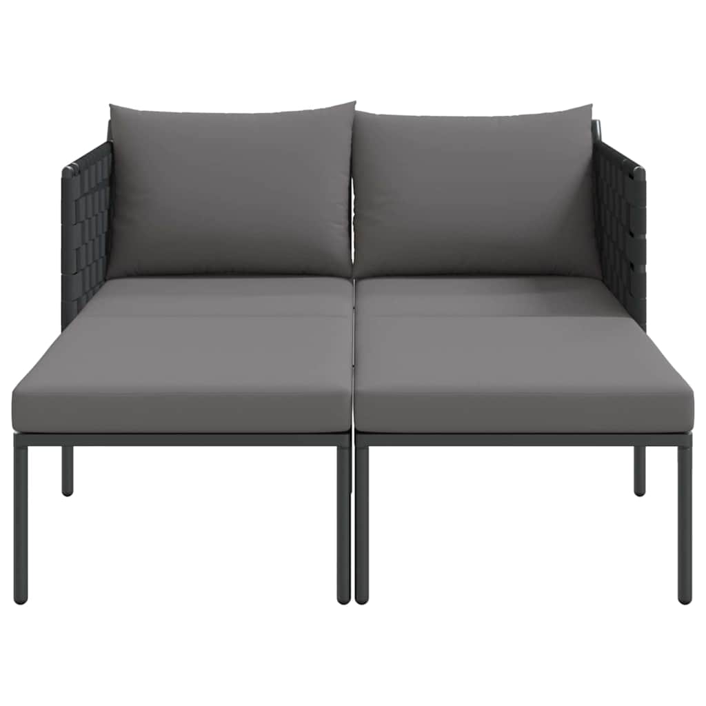 Ležaljka na suncu s jastukom Antracit 153 x 115 x 69.5 cm