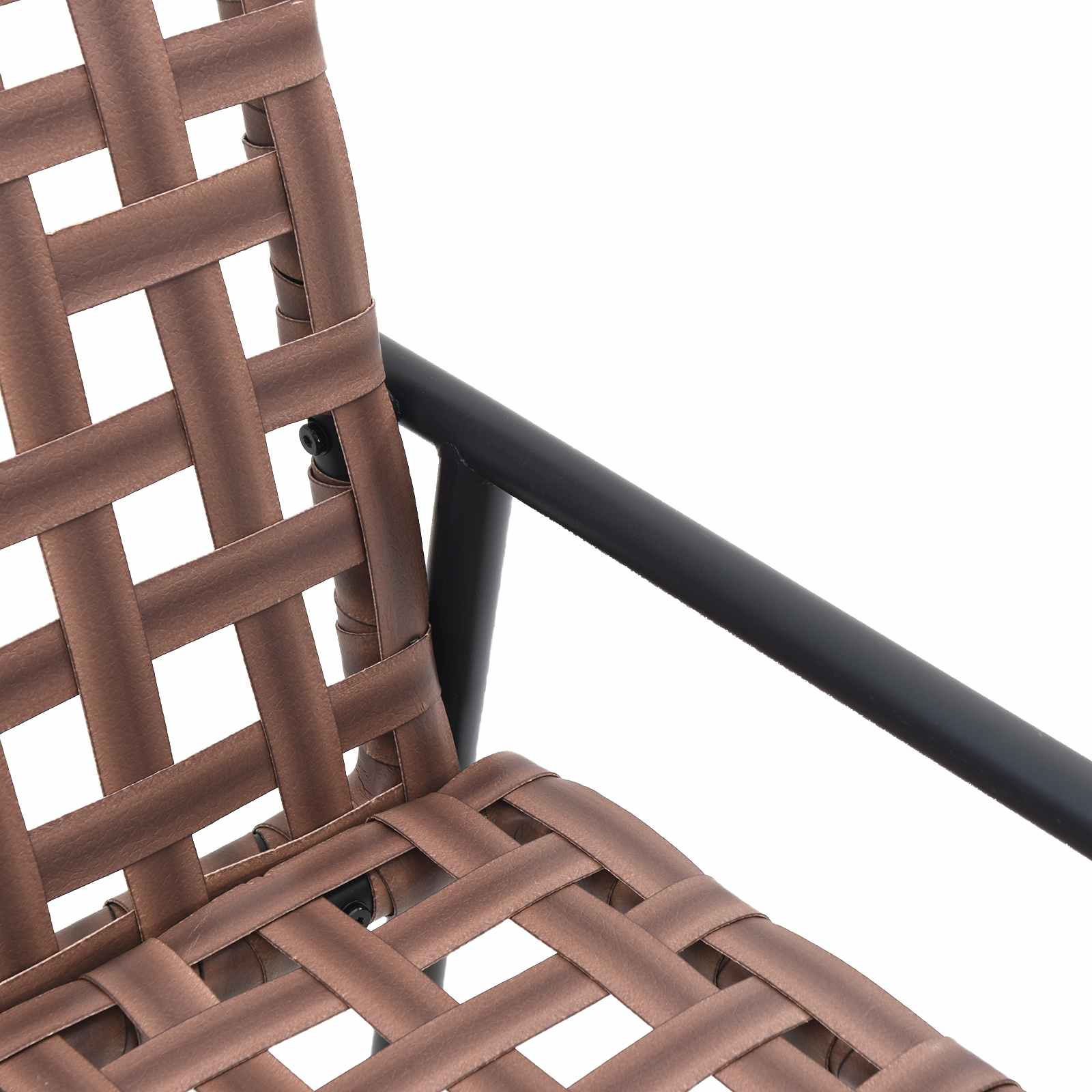 Vrtna stolica Smeđa 110,5 x 79 x 75,5 cm poliratan