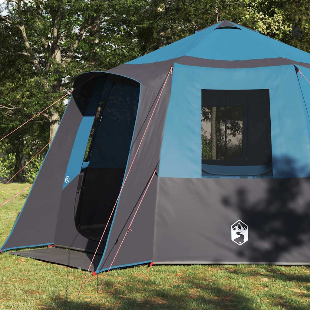 Šator za kabinu 12 osoba Plava i siva 405 x 405 x 273 cm