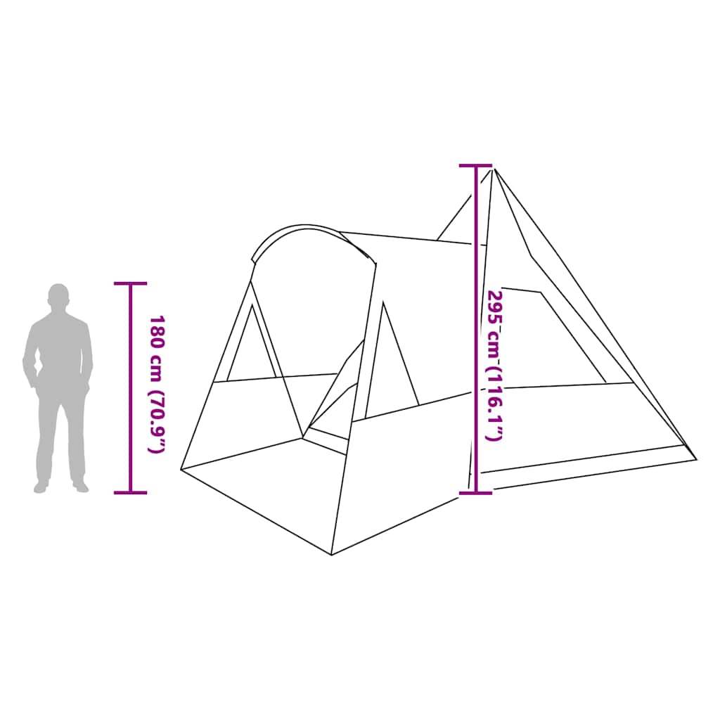 Šator Teepee za 5 osoba s krovom Plava 545 x 450 x 295 cm