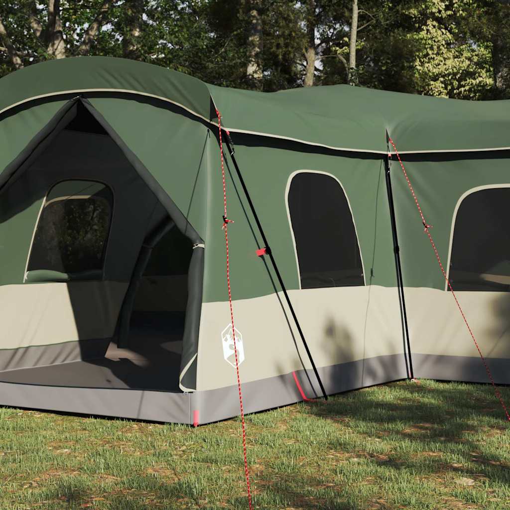Šator za 16 osoba s krovom s pohranom Zelena 680 x 510 x 210 cm