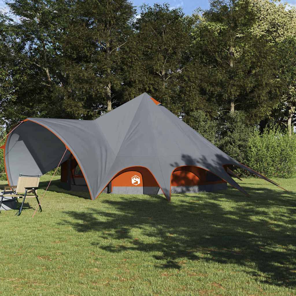 Teepee šator za 9 osoba Siva i narančasta 502 x 502 x 297 cm