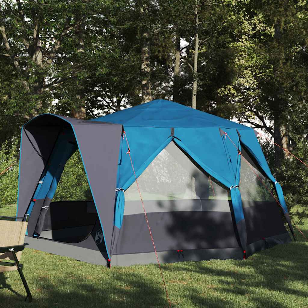 Šator za 5 osoba s krovom Plava i siva 333 x 317 x 194 cm