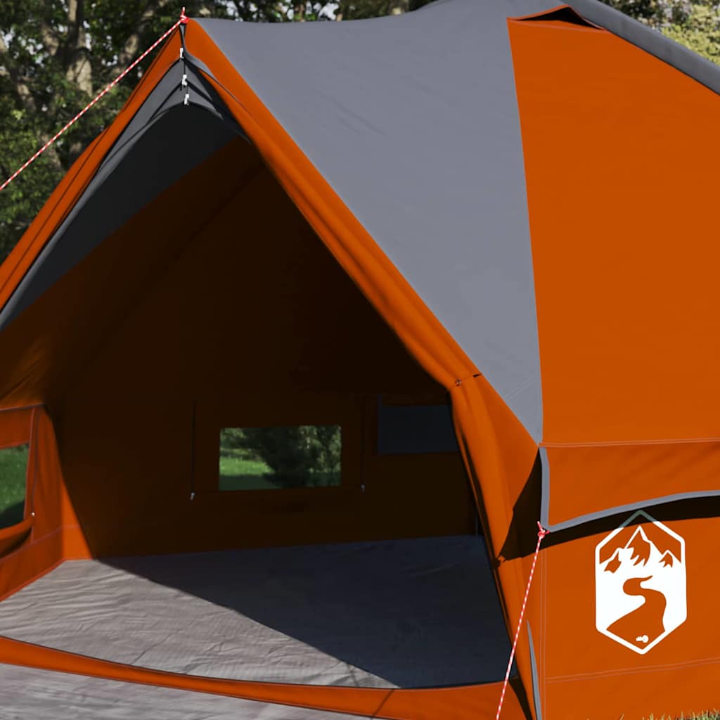 Teepee šator za 6 osoba Siva i narančasta 431 x 366 x 185 cm