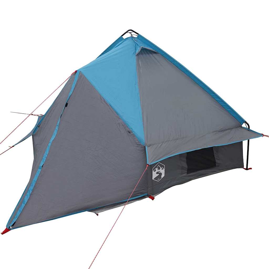 Tenda za 4 osobe s krovom Plava i siva 388 x 320 x 169 cm