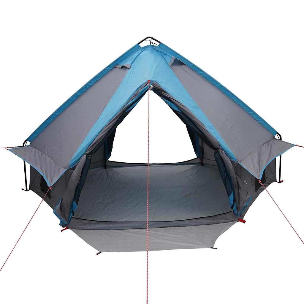 Tenda za 4 osobe s krovom Plava i siva 388 x 320 x 169 cm