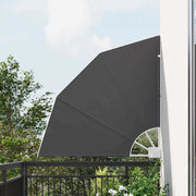 Zaslon za privatnost na balkonu 115 x 115 cm Poliester Crna
