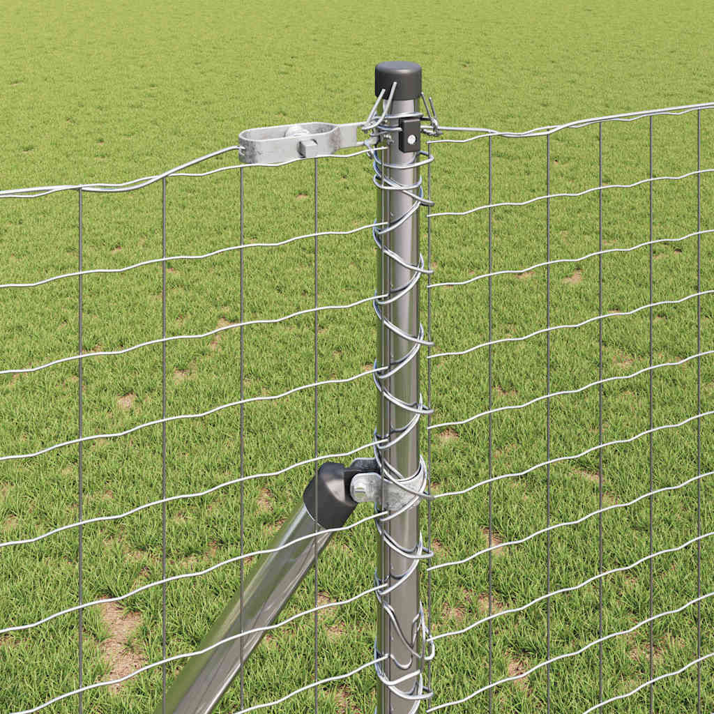 Stup za ogradu 13 pcs Srebrno Čelik