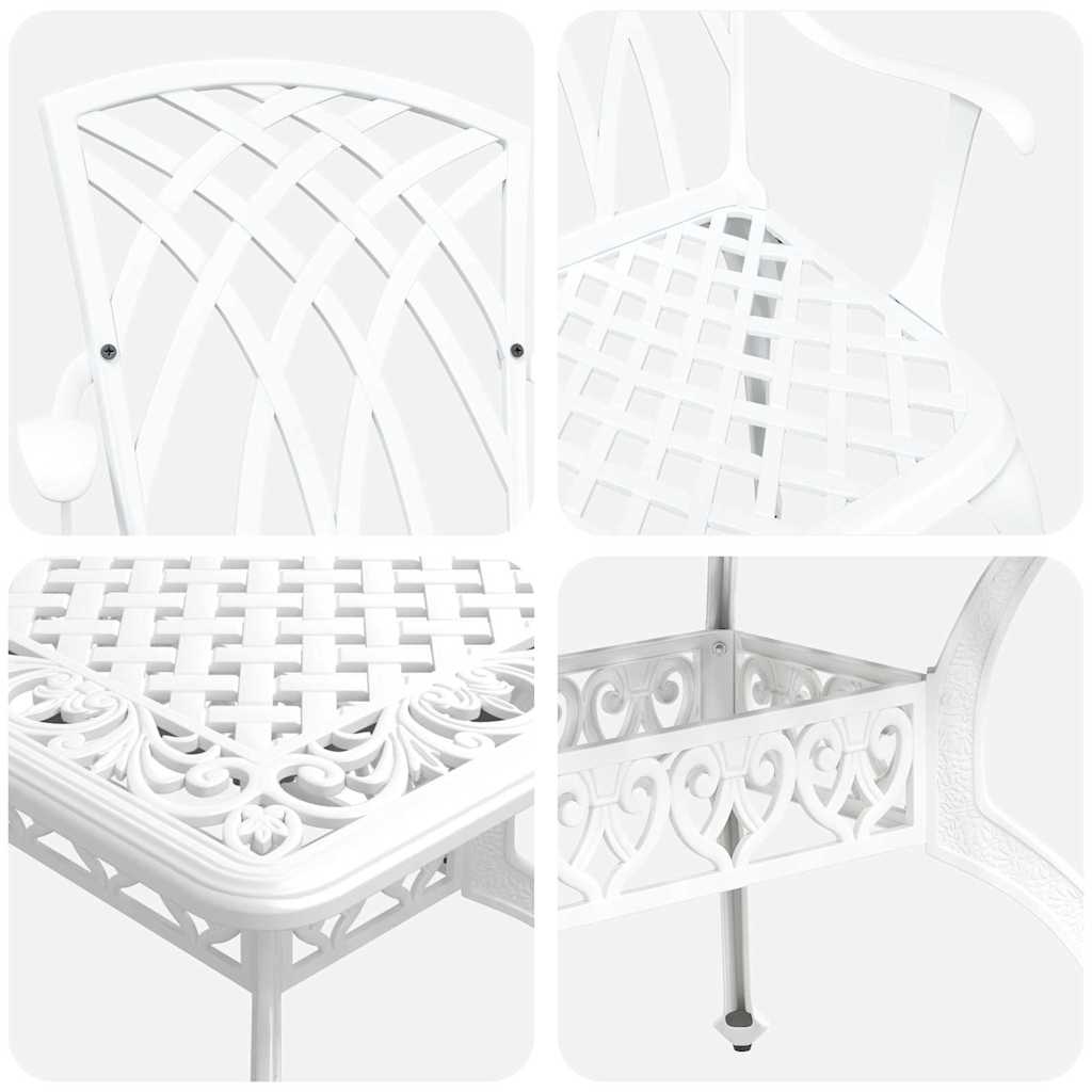 Vrtni set za objed 5 pcs Bijelo Aluminij