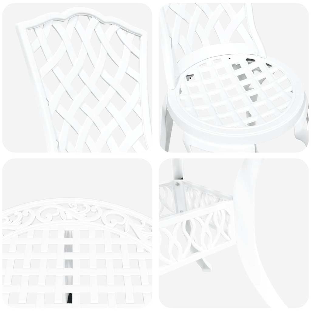 Vrtni set za objed 5 pcs Bijelo Aluminij