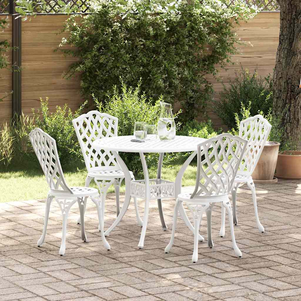 Vrtni set za objed 5 pcs Bijelo Aluminij