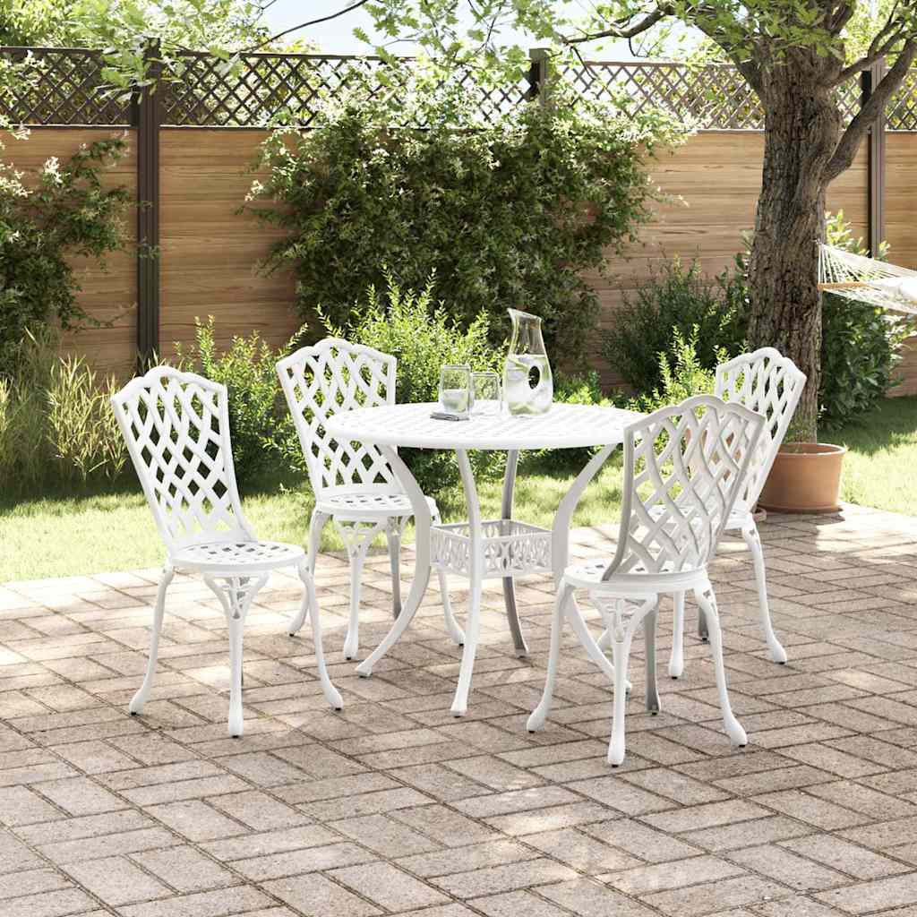 Vrtni set za objed 5 pcs Bijelo Aluminij