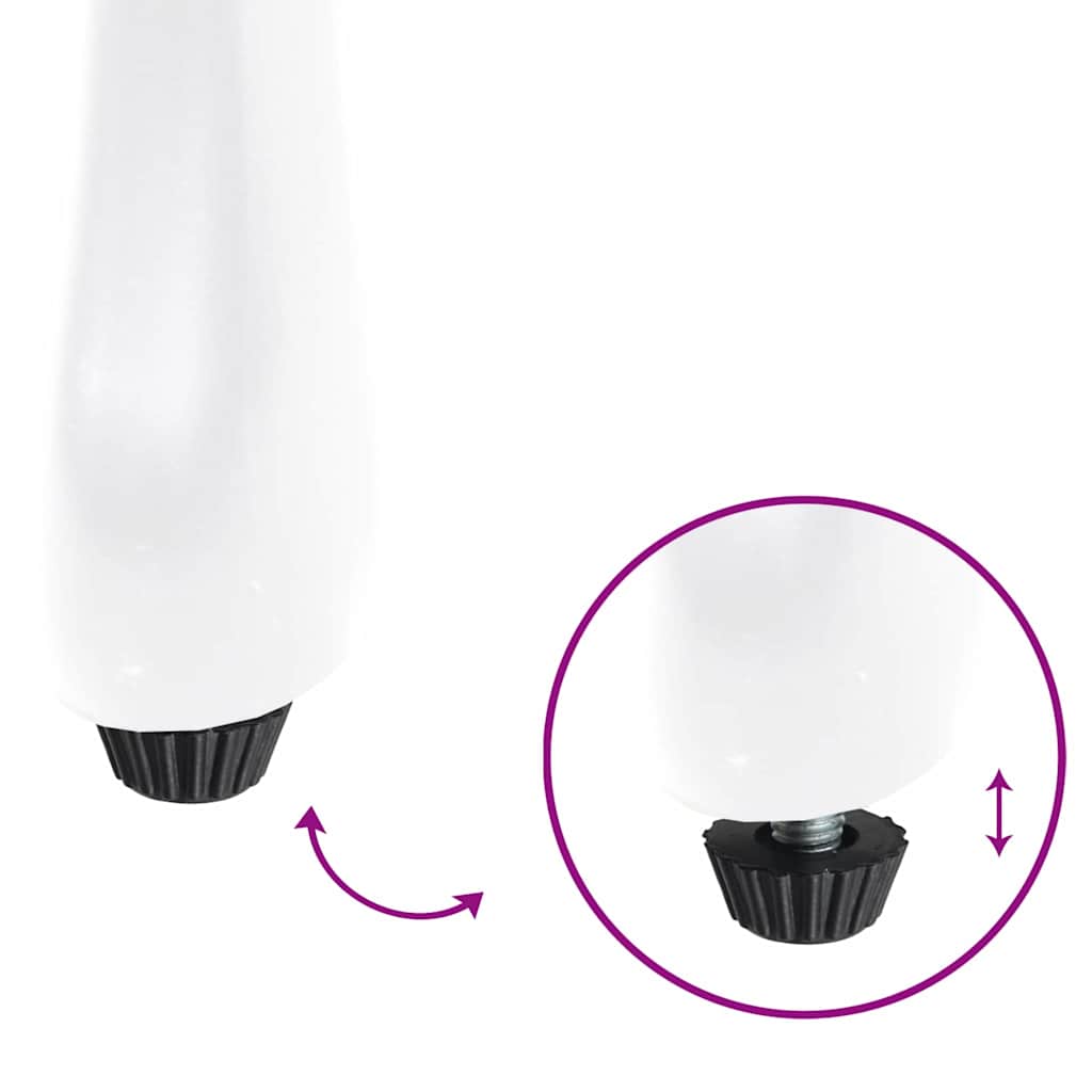 Vrtni set za objed 5 pcs Bijelo Aluminij