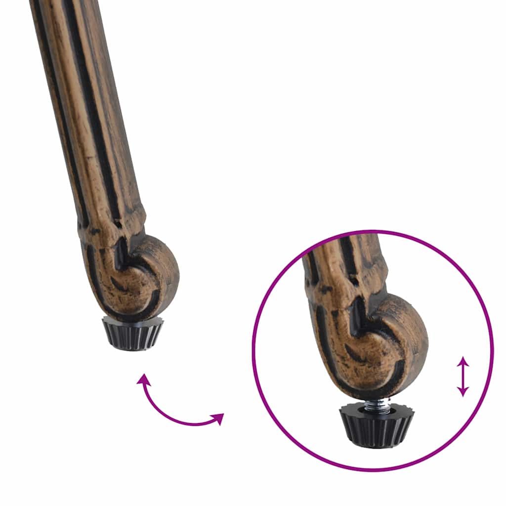 Set vrtnih stolova 3 pcs Bronzana Liveni aluminij