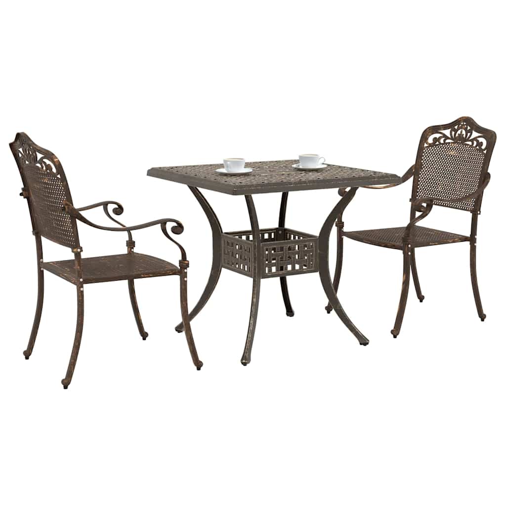 Set vrtnih stolova 3 pcs Bronzana Liveni aluminij
