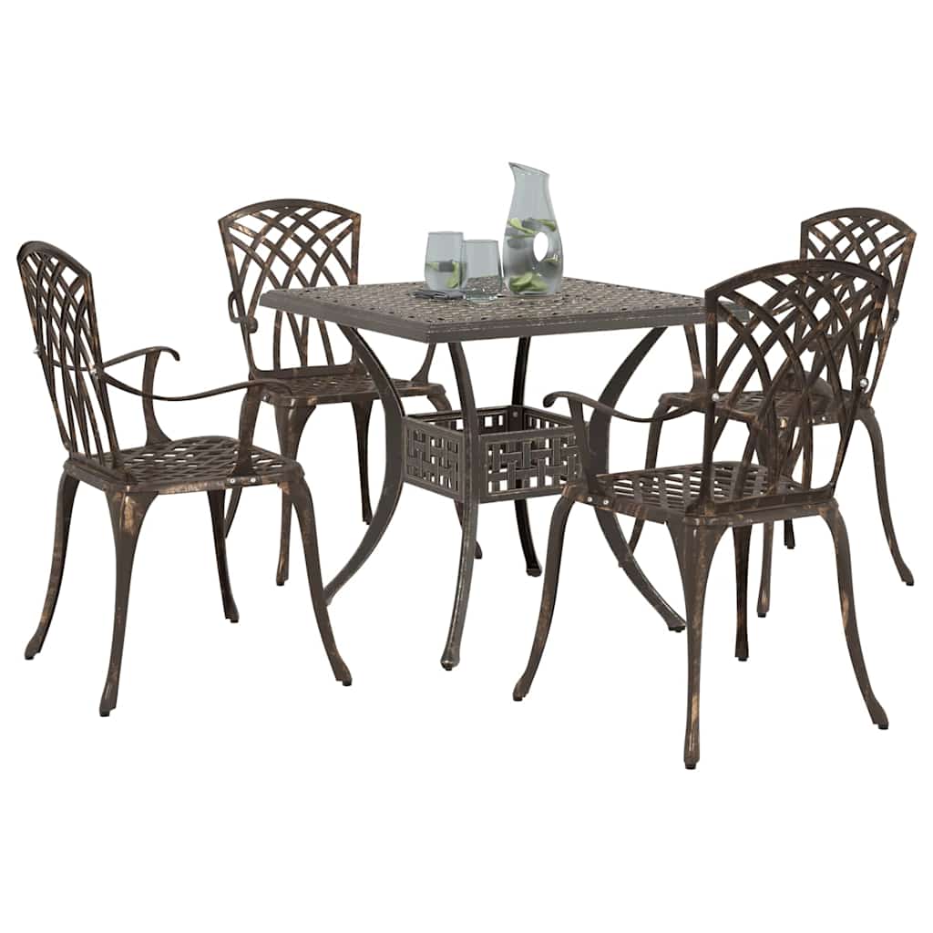 Set vrtnih stolova 5 pcs Bronzana Liveni aluminij