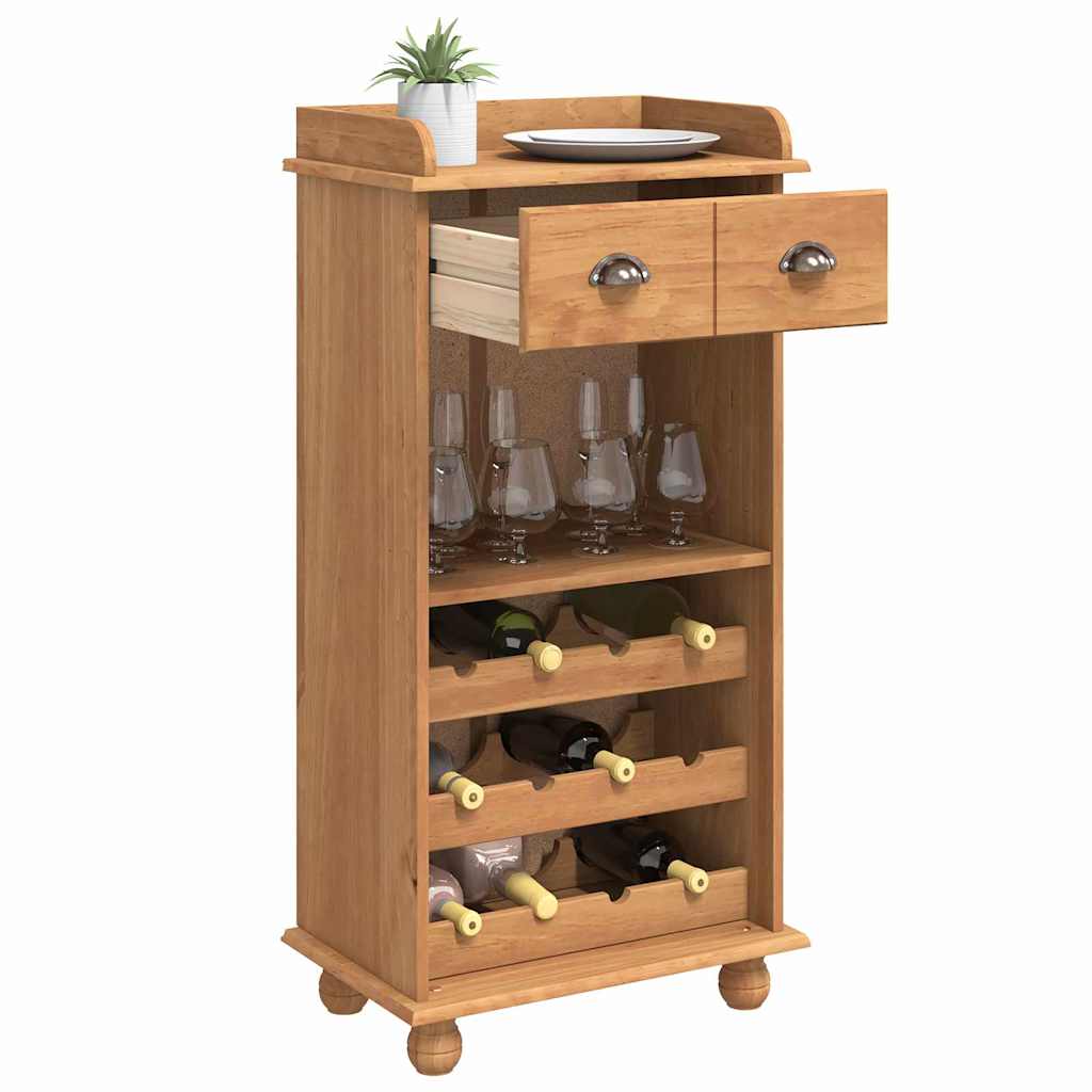 Ormar za vino ASKIM Medeni vosak 57 x 37 x 114 cm