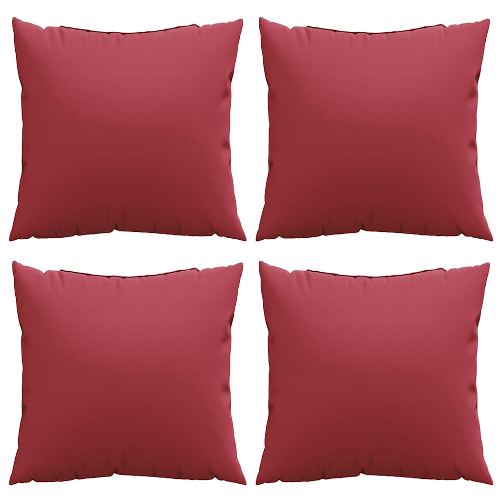 Jastuci za sofu 4 kom. vino crvene 60x60 cm tkanina