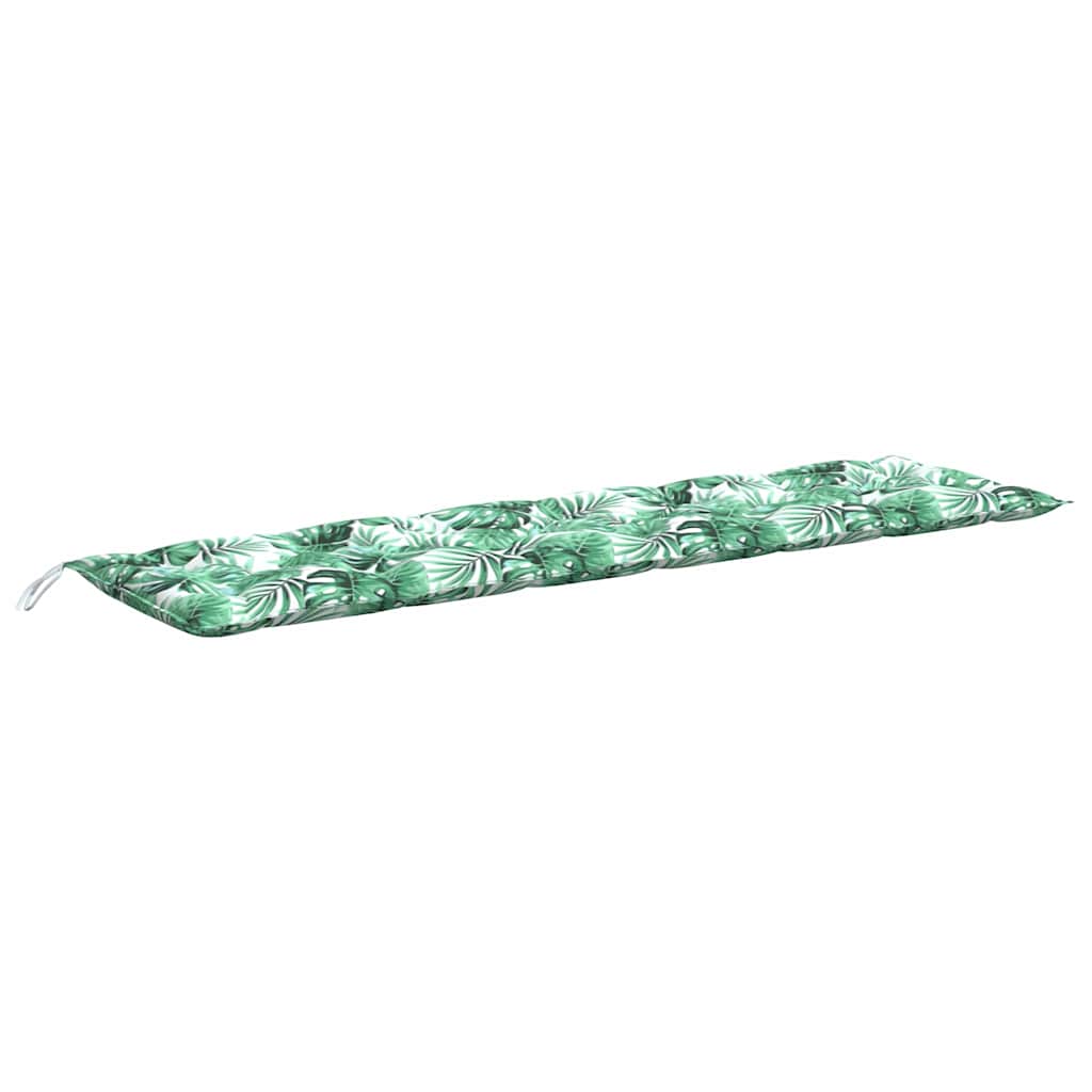 Jastuk za vrtnu klupu s uzorkom lišća 200x50x7 cm Oxford tkanina