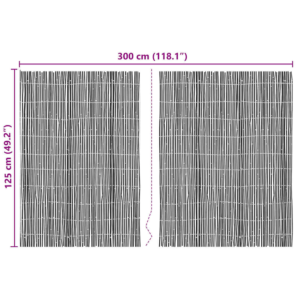 Bambusova ograda Prirodna 400 x 125 cm bambus