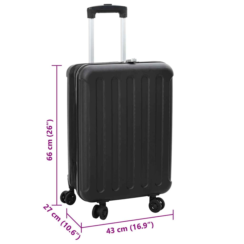 Kofer s zaključavanjem Crna 43 x 27 x 66 cm ABS plastika