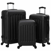 Kofer s zaključavanjem 3 pcs Crna 50 x 31 x 78 cm ABS plastika