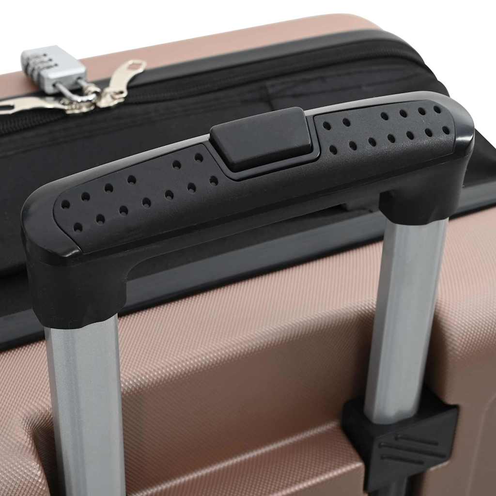 Kofer ružičasto zlatna 43 x 27 x 66 cm ABS plastika