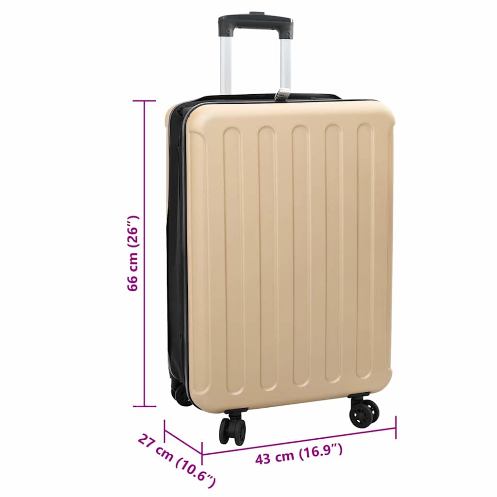Kofer s zaključavanjem Šampanjca 43 x 27 x 66 cm ABS plastika