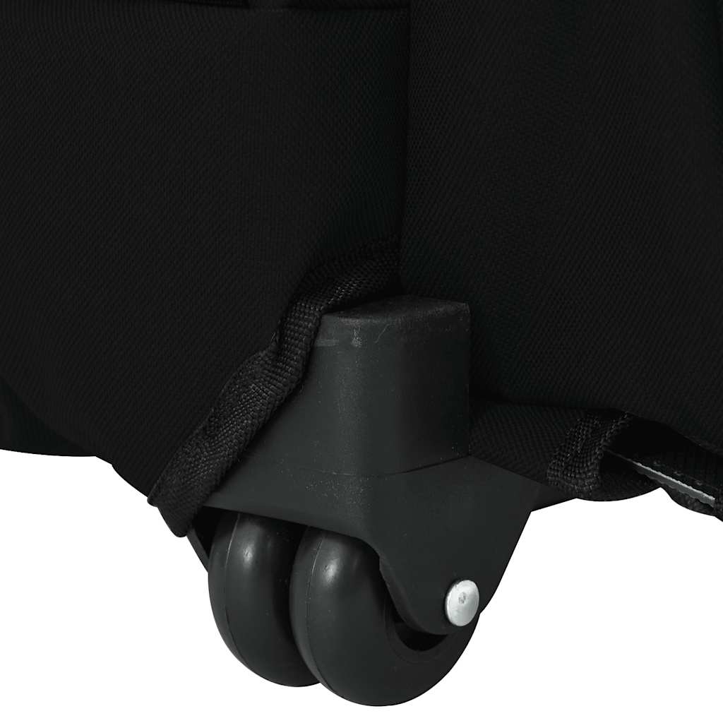 Kolica za kućne ljubimce 3-u-1 dizajn crna 48x32x(57-106) cm Oxford tkanina