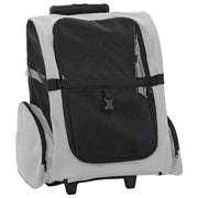 Kolica za kućne ljubimce 3-u-1 Dizajn Siva 48x32x(57-106) cm Oxford tkanina