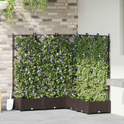 Vrtna saksija 5 pcs Smeđa 120 x 120 x 125,5 cm Plastika