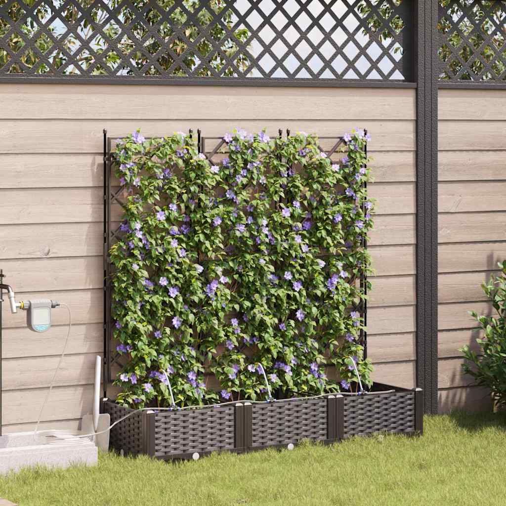 Vrtna saksija 3 pcs Smeđa 120 x 40 x 126 cm Plastika