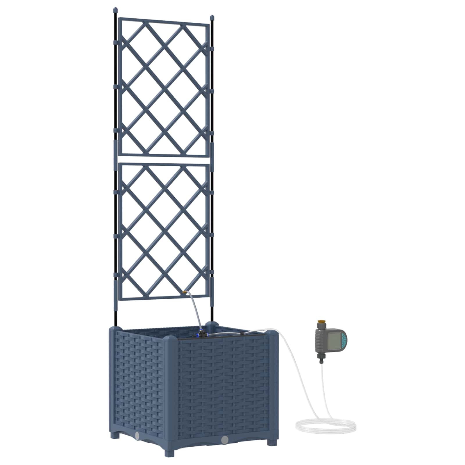 Vrtna saksija Sivi 40 x 40 x 142 cm Plastika