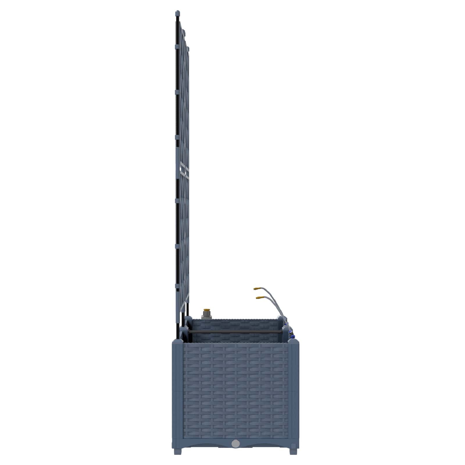 Vrtna saksija 2 pcs Sivi 80 x 40 x 142 cm Plastika