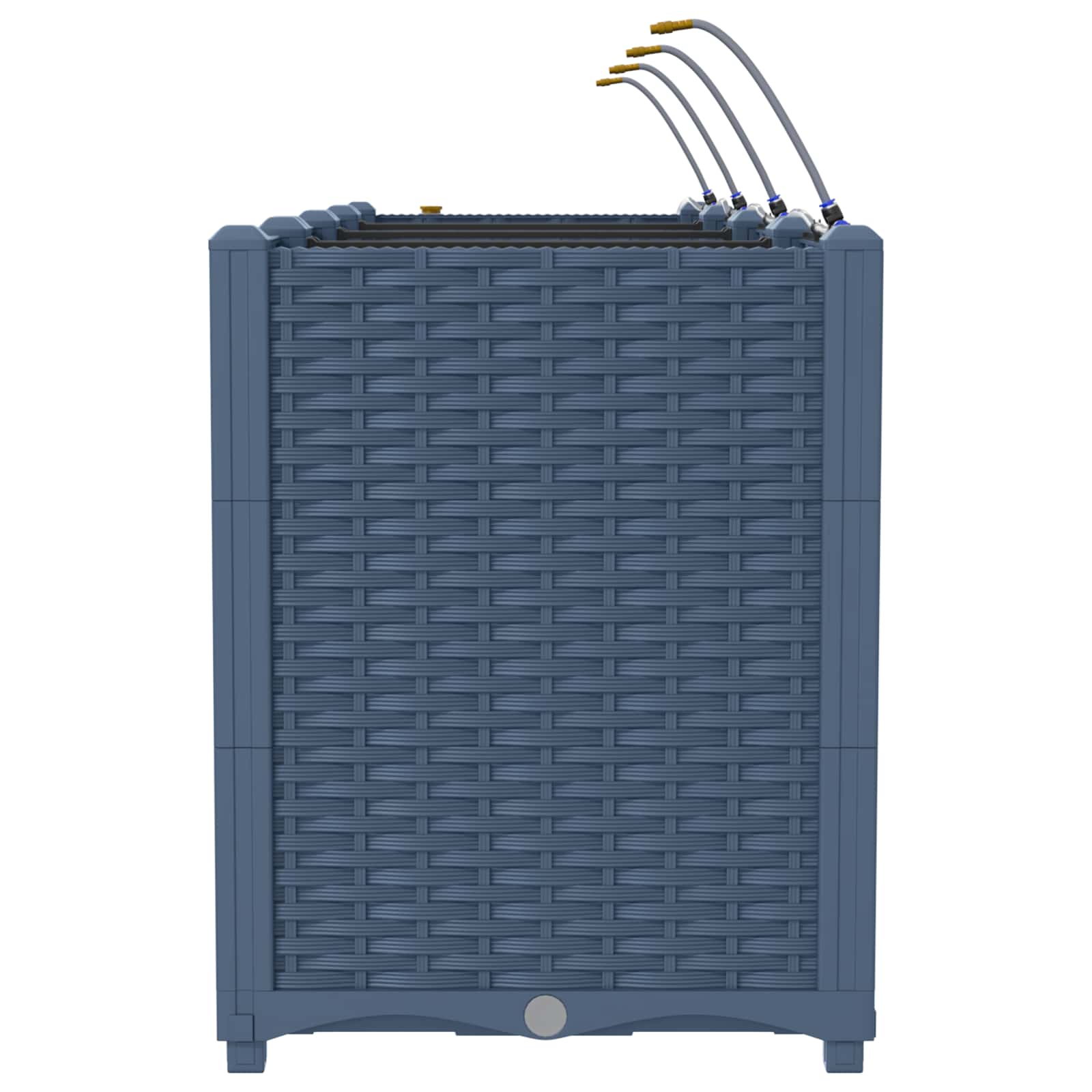 Vrtna saksija 4 pcs Sivi 160 x 40 x 52 cm Plastika