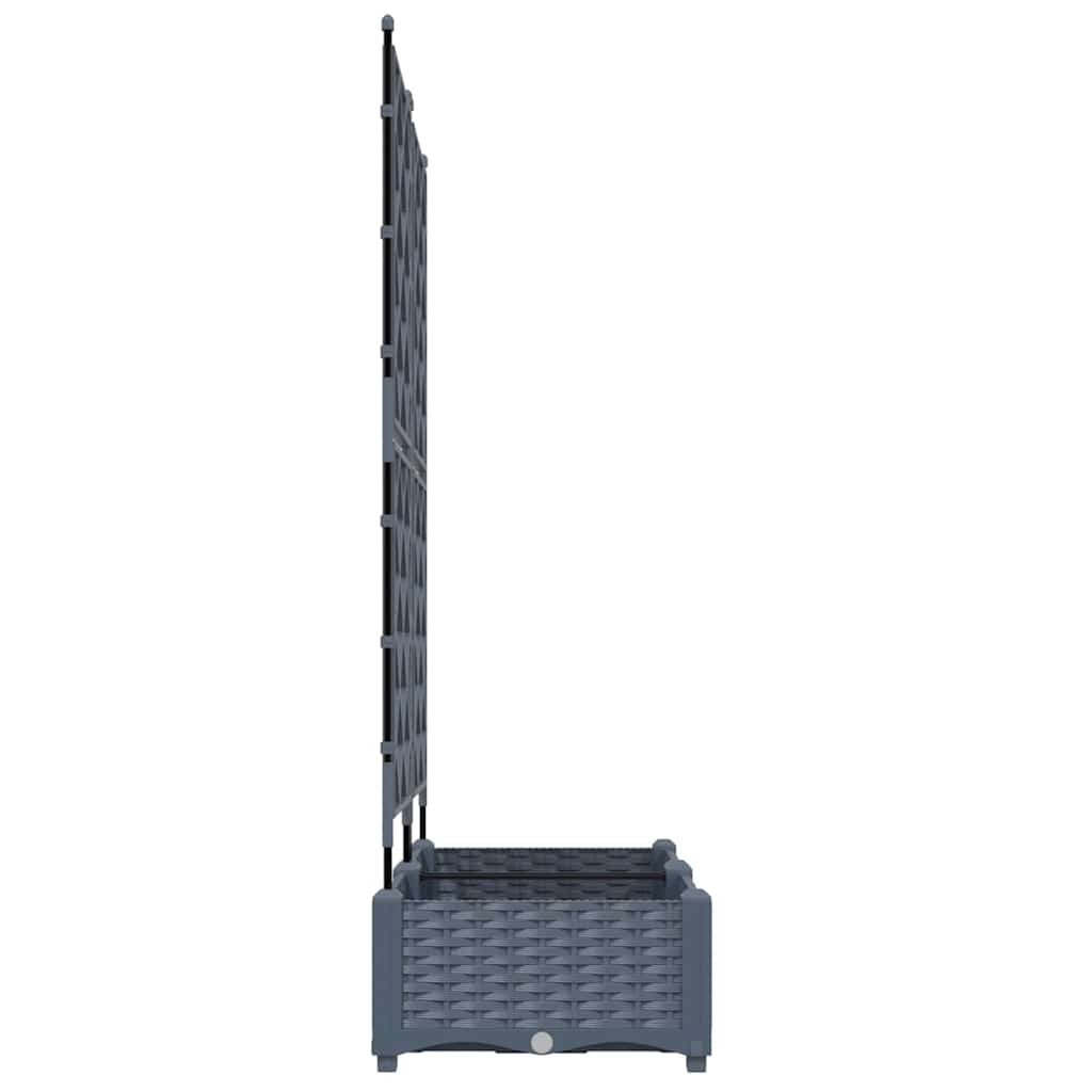 Vrtna saksija 2 pcs Svijetlo siva 80 x 40 x 125,5 cm Plastika