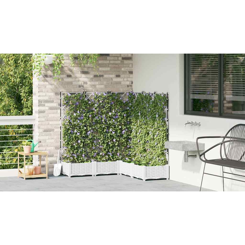 Vrtna saksija 5 pcs Bijeli 120 x 120 x 125,5 cm Plastika