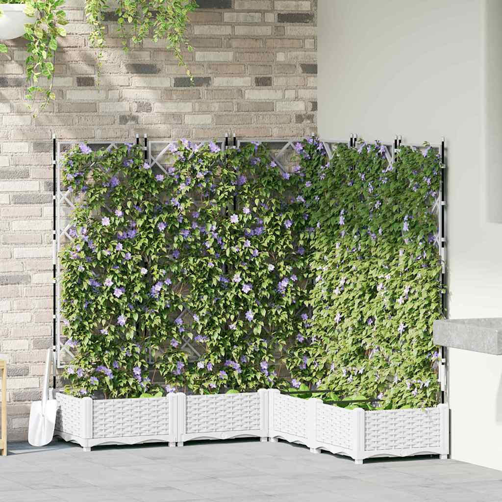 Vrtna saksija 5 pcs Bijeli 120 x 120 x 125,5 cm Plastika